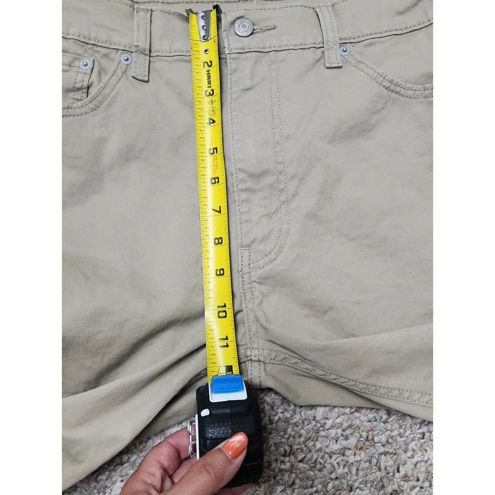 Levi's 514 Men's Straight Fit Jeans 38x32 Khaki Stretch